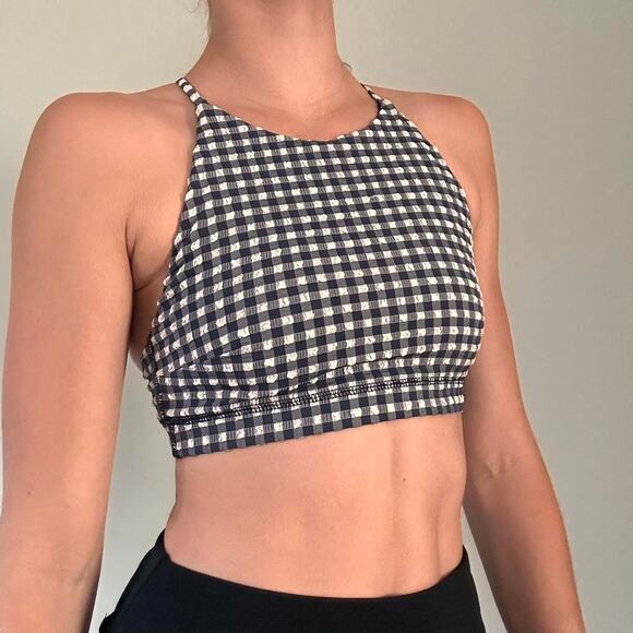Gingham high neck open - Picture 5 of 8